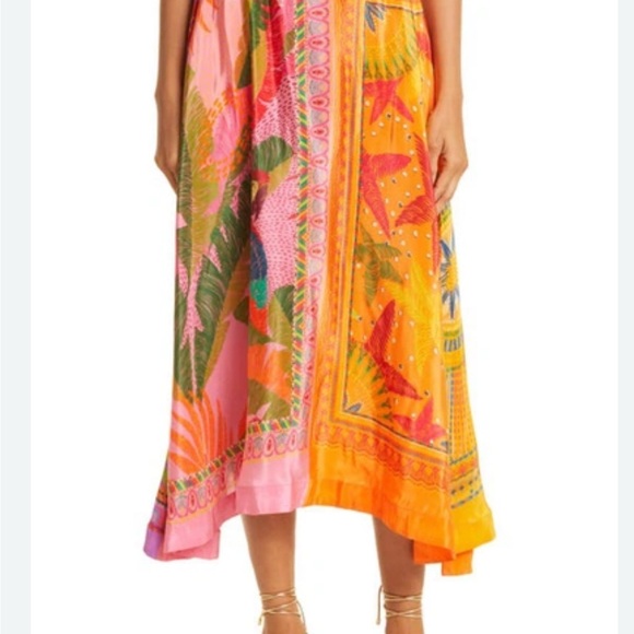 FARM RIO
Mixed Scarves Midi Skirt In Multi size Small - Picture 2 of 9